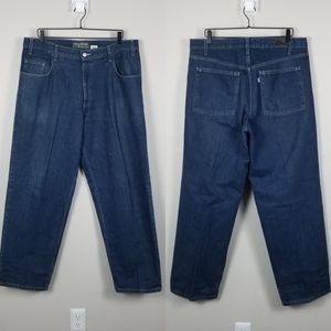 Levi's Vintage 90s Y2K Grunge Blue Denim SilverTab Baggy Fit Jeans Size 36x32